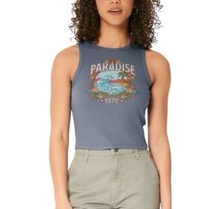 Hollister Paradise 1970 Blue Ribbed Tank